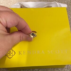 Kendra Scott Gold Ring with Citrine Stone